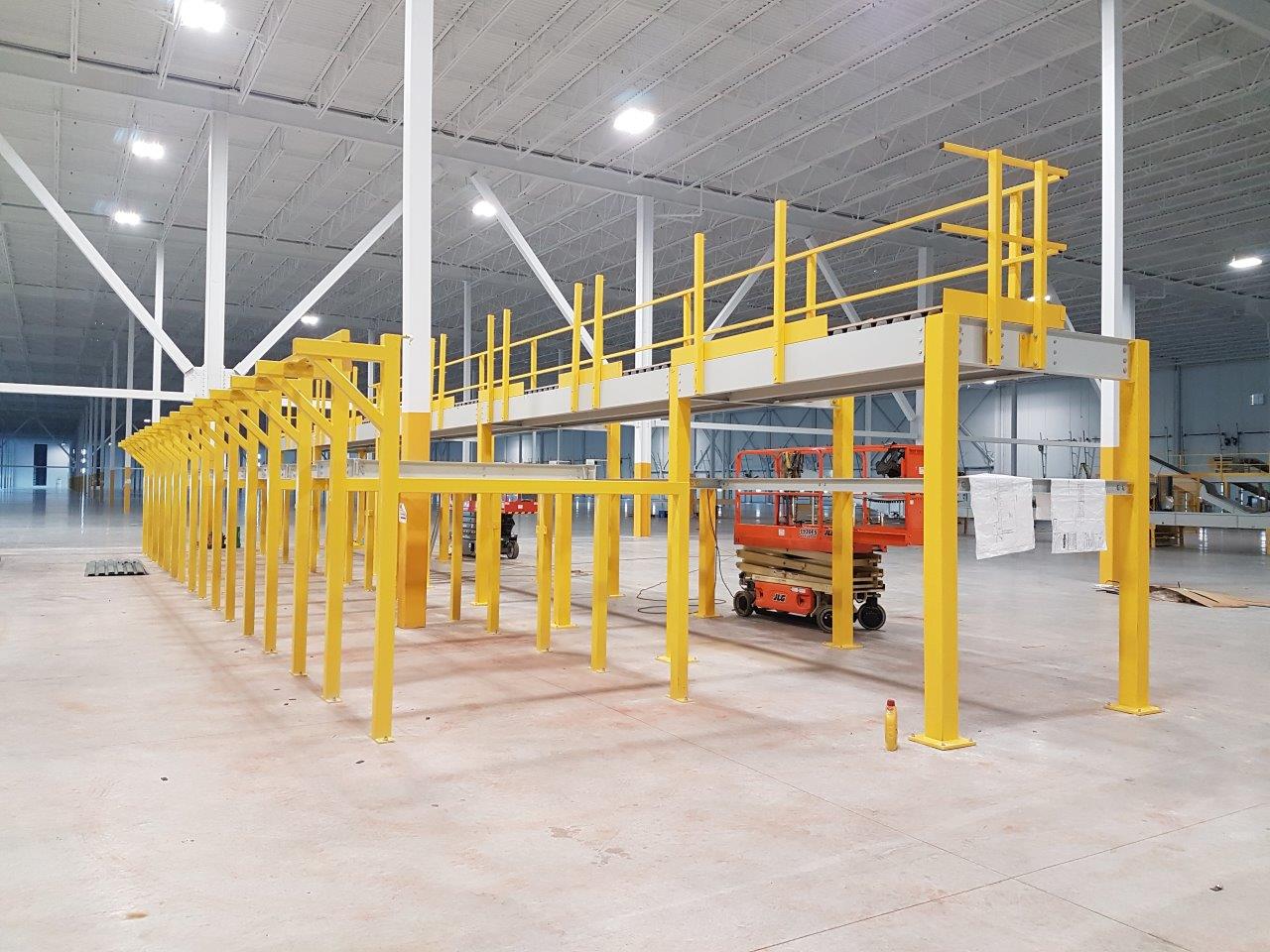 Mezzanine storage system installed in a Toronto warehouse
