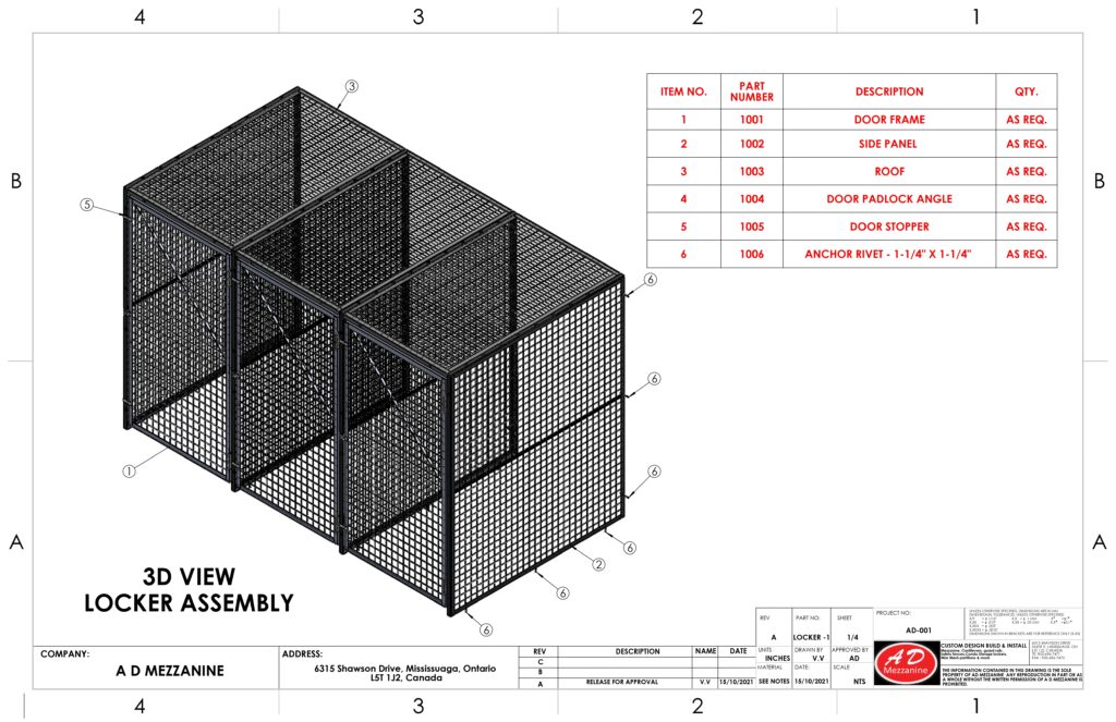 Storage Locker Assembly page 0001