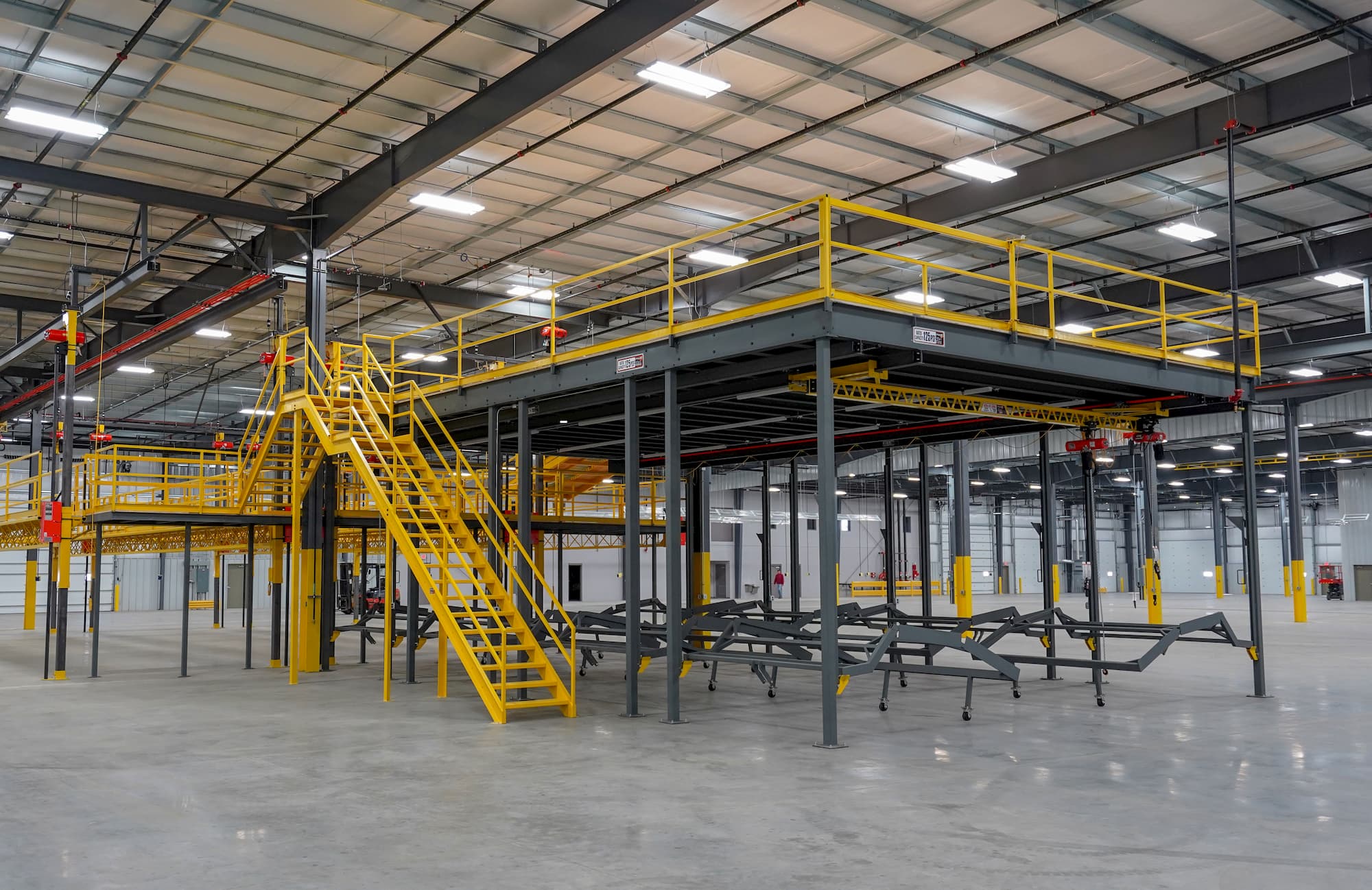 industrial straight stair mezzanine